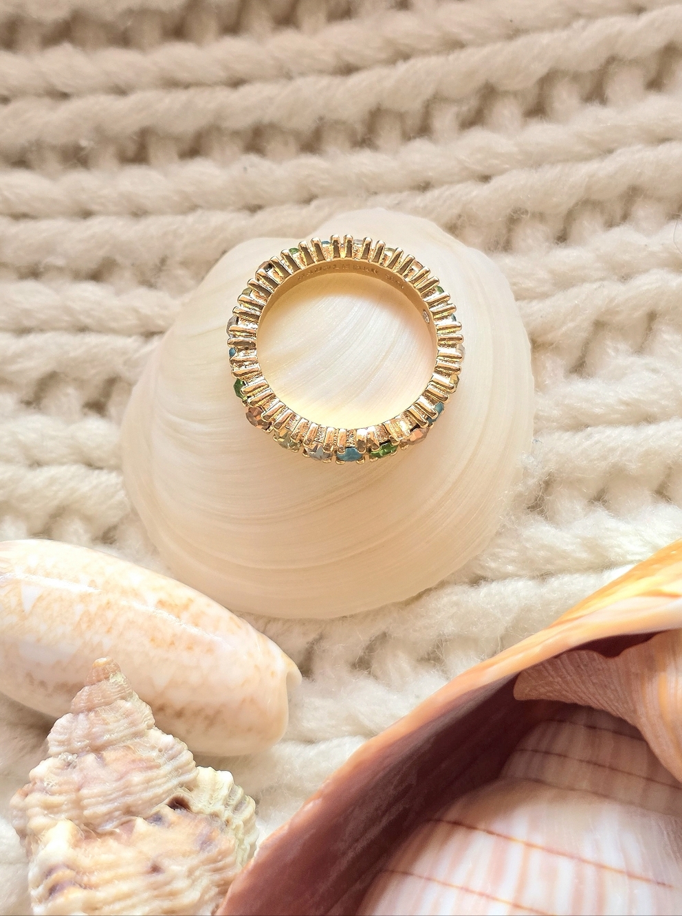 🍒NWOT🍒 BAUBLEBAR S925 Multicolor Eternity Ring - Picture 2 of 3
